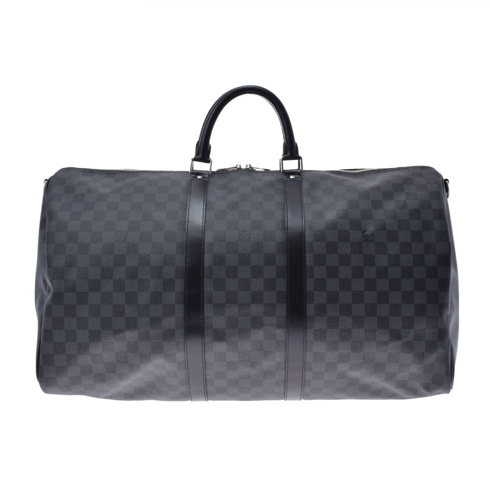 LOUIS VUITTON ルイヴィトン ダミエ グラフィット キーポルバンドリエール55 2WAY 黒 N41413 メンズ ダミエグラフィットキャンバス ボストンバッグ Aランク 中古 