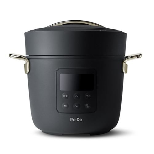 【推奨品】A-Stage PCH-20LB Re・De Pot 電気圧力鍋 2L ブラック 圧力鍋