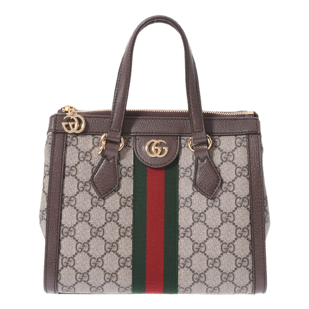 GUCCI グッチ オフィディア GG スモールトート 2WAY ブラウン ゴールド金具 547551 レディース GGスプリームキャンバス ハンドバッグ 新同 中古 