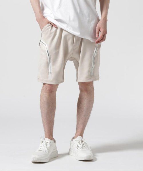 FranCisT_MOR.K.S./FAKE SUEDE DEVICE CARGO SHORTS