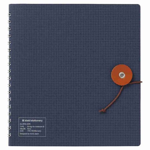 方眼ノート kleid クレイド String－tie notebook 02 Navy 新日本カレンダー プレゼント 男の子 女の子