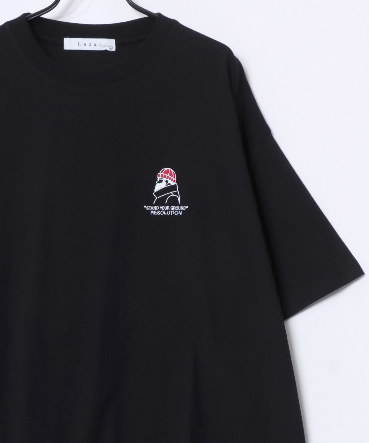 ラザル/【Lazar】別注 オーバーサイズ サングラス ヒゲオジ＆ガール ワンポイント 半袖Tシャ･･･