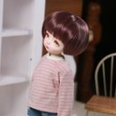 BJD 1/4  1/6人形 ドール用ウィッグ カツラ 耐熱 ハンドメイドzxww-355