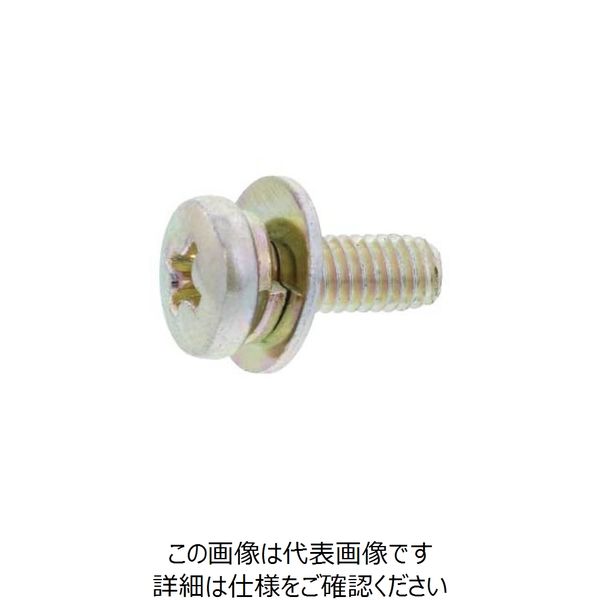 SUNCO 三価ホワイト SタイプバインドP=3 4×8 (900本入) 30-00-7403-0040-0080-03 1箱(900本)（直送品）