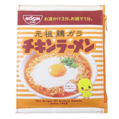 チキンラーメン コスメポーチ 袋型ポーチ funbox かわいい おもしろ雑貨 キャラクター グッズ