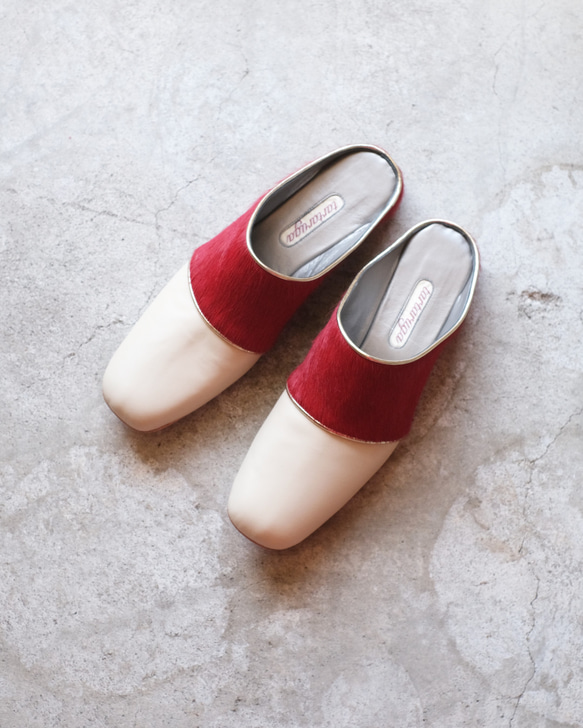 【limited color】room shoes  -beige × red- size.36 (23−23.5)