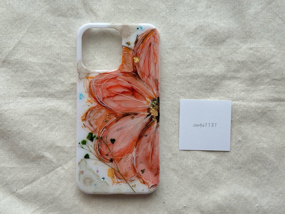 【値下げ中！】 ♡アルコールインクアートケース♡ 《flower》iPhone14proMAX対応