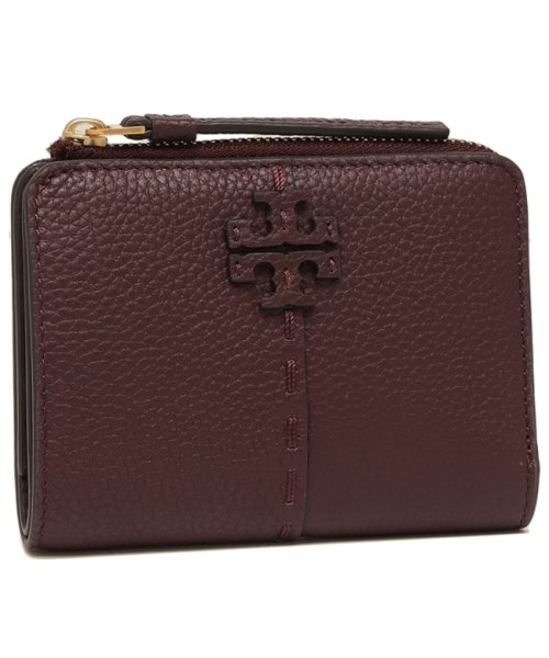 トリーバーチ 二つ折り財布 マックグロー ミニ財布 ワインレッド レディース TORY BURCH 148751 500