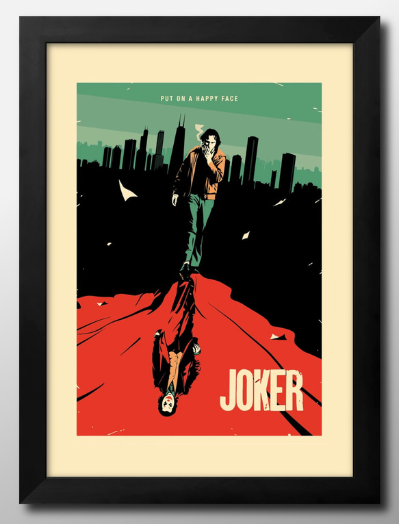 12452アートポスター　絵画　A3サイズ『ジョーカー　joker』イラスト　デザイン　上級マット紙　北欧