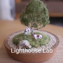 ジオラマインテリア　小さな風景miniature tree　昼下りの風景