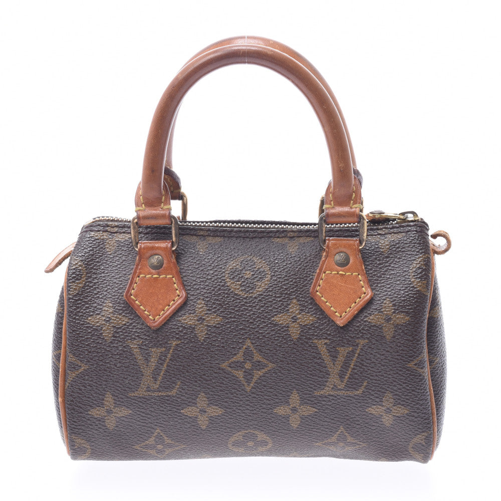 LOUIS VUITTON ルイヴィトン モノグラム ミニ・スピーディ ブラウン M41534 ユニセックス モノグラムキャンバス ハンドバッグ BCランク 中古 