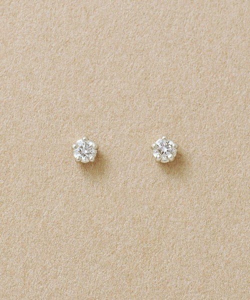 [ セカンドピアス]Ｐｔダイヤモンドピアス0.06cｔ