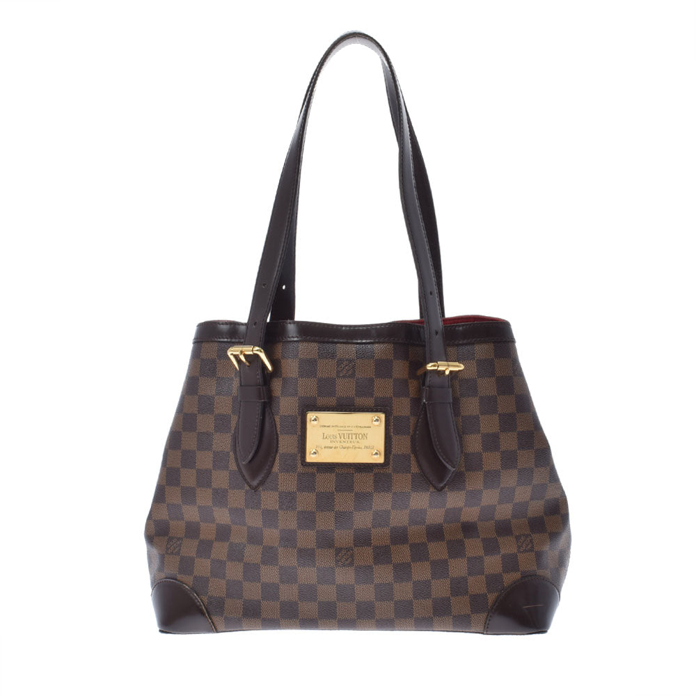 LOUIS VUITTON ルイヴィトン ダミエ ハムステッド MM ブラウン N51204 レディース ダミエキャンバス ハンドバッグ Bランク 中古 