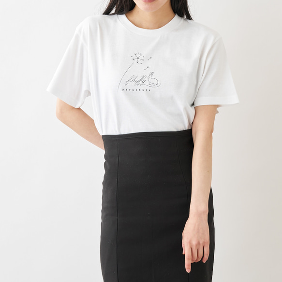 ふわふわパラシュート Tシャツ ホワイト