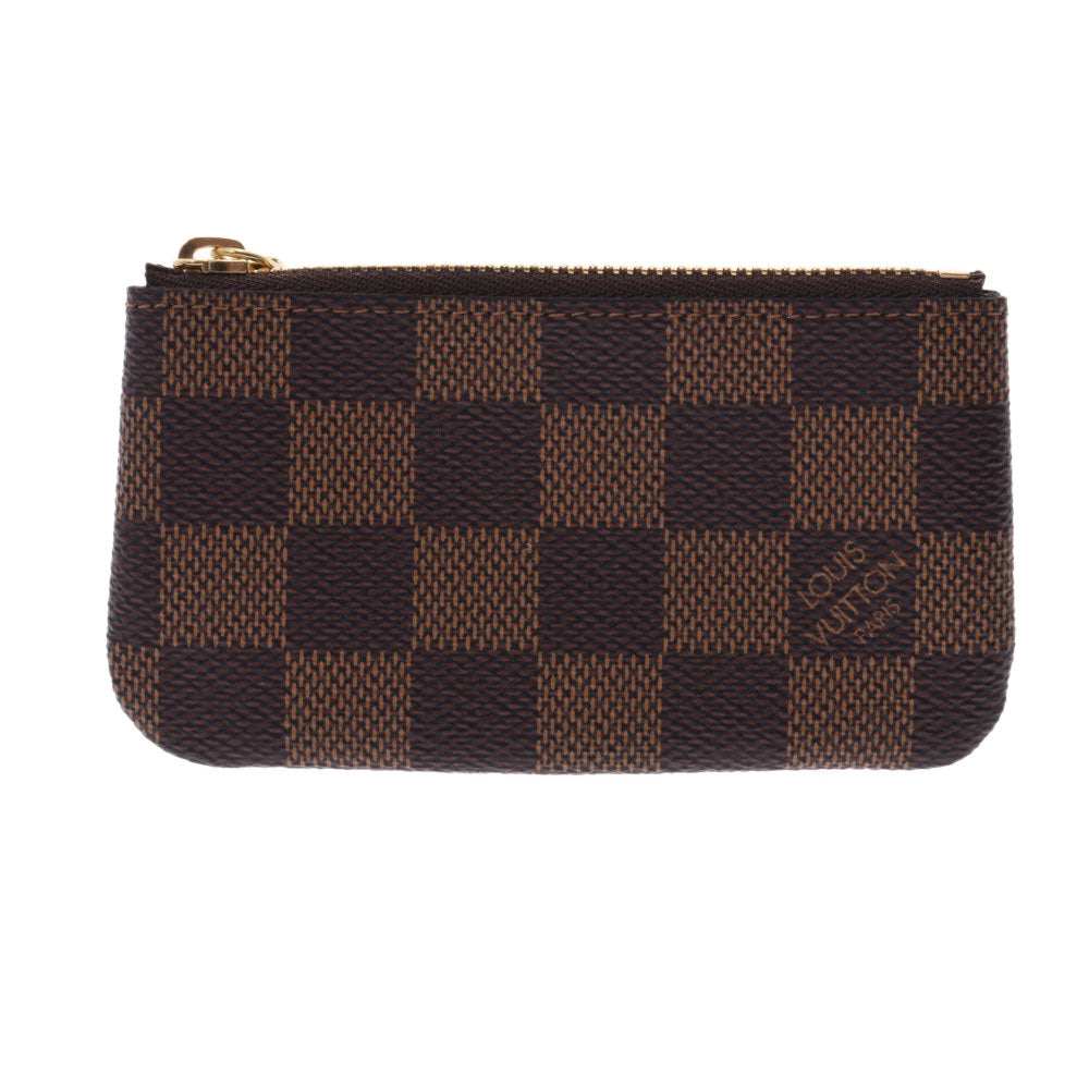 LOUIS VUITTON ルイヴィトン ダミエ ポシェットクレ キーリング付小銭入れ ブラウン N62658 ユニセックス ダミエキャンバス コインケース 新同 中古 