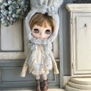 2387 もふもふ ミントグリーン  monster ワンピース Blythe ブライス アウトフィット 洋服