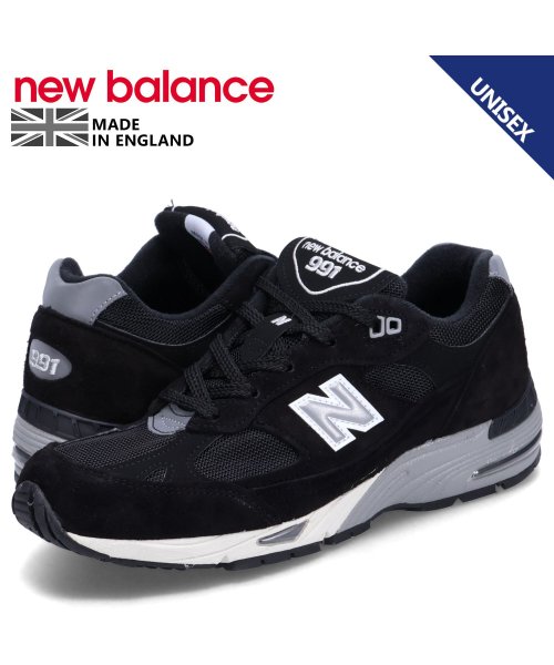 ニューバランス new balance 991 スニーカー メンズ レディース Dワイズ MADE IN UK ブラック 黒 W991EKS