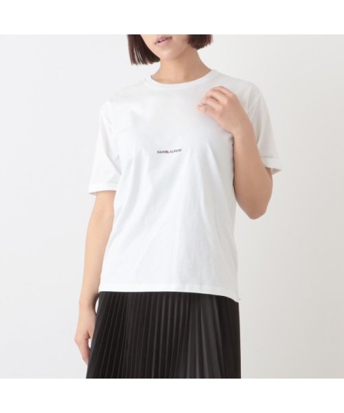 サンローランパリ Tシャツ トップス ロゴ ホワイト レディース SAINT LAURENT PARIS 460876 YB2DQ 9000