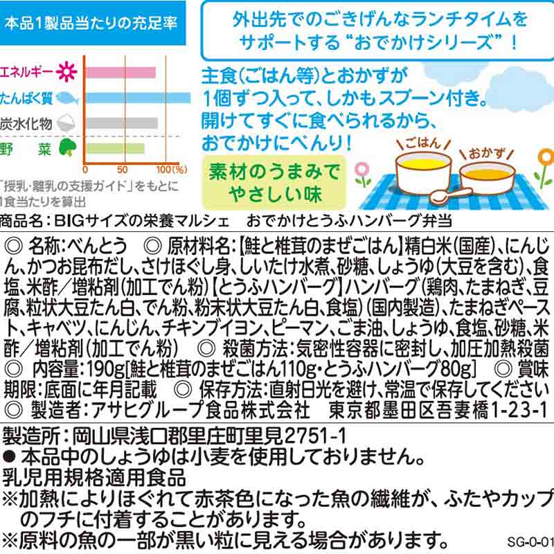 BIGサイズの栄養マルシェ おでかけ とうふハンバーグ弁当