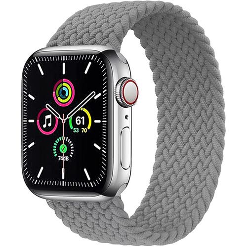 ロイヤルモンスター RM3802GL Apple Watch用編み込み伸縮バンド Lサイズ グレー