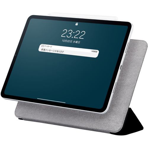 エレコム TB-A22PMWVPFBK iPad Pro 11インチ 第4世代 超薄型 抗菌ソフトレザー マグネット装着 スリープ ブラック TBA22PMWVPFBK