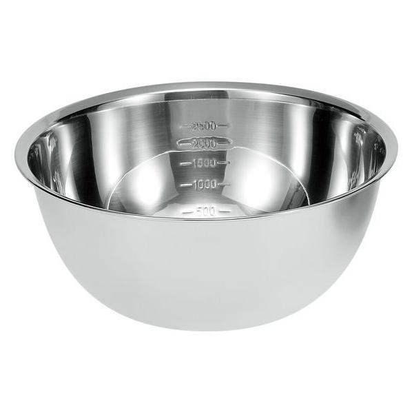 ヒロショウ chef’s bowlステンレス深型ボウル (目盛付) 24cm FCD1094-MCB-24