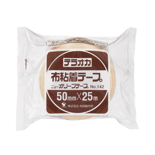 寺岡 布粘着テープ ニューオリーブテープ 50mm×25m 30巻 1箱(30巻) F826632-NO.142