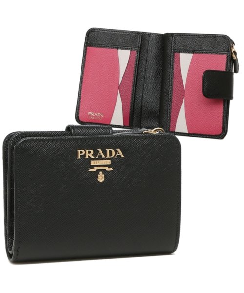 プラダ 折財布 レディース PRADA 1ML018 ZLP F061H ブラック