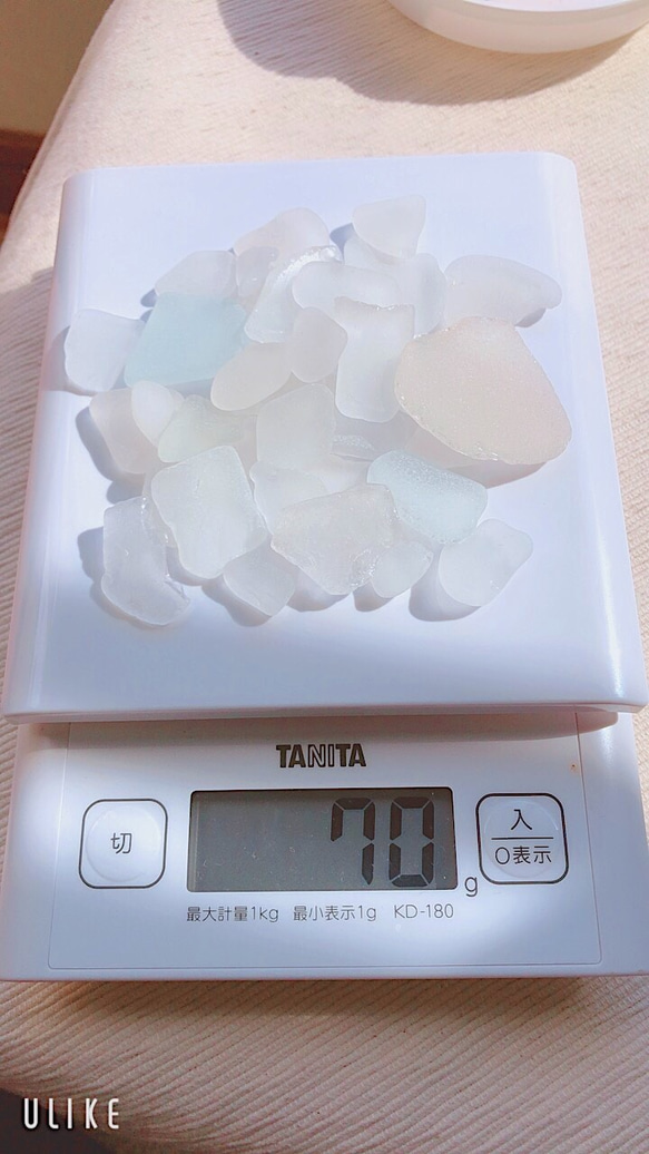 シーグラス✩.*˚ホワイト系70ｇ