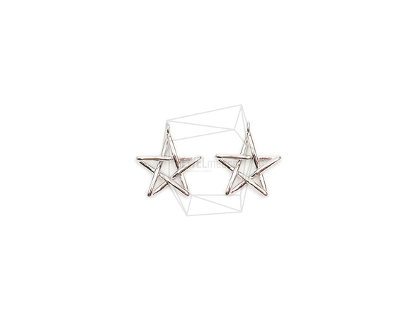 PDT-2607-R【2個入り】スターペンダント,Star  Pendant/13mm x 15.5mm