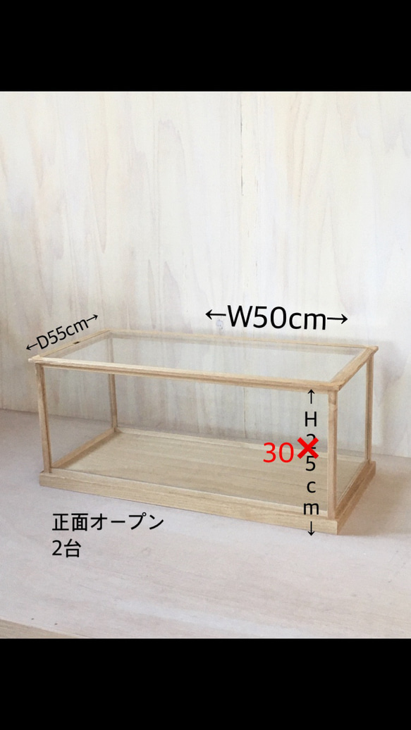 かおり専用　ガラスケース2台