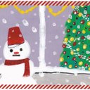 ポストカード「雪だるまくんと　クリスマス　」NO.28（　２枚　１セット　）