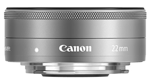 Canon 単焦点広角レンズ EF-M22mm F2 STM シルバー ミラーレス一眼対応 EF-M222STMSL【中古品】