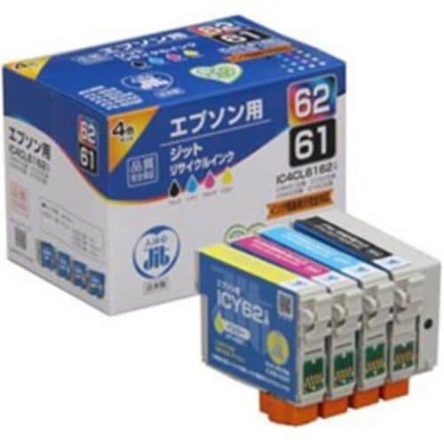 ジット JITKE61624P エプソン EPSON：IC4CL6162（4色パック）対応 ジット リサイクルインクカートリッジ 目印：ペンとクリップ