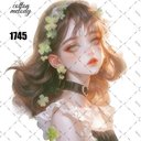 original sticker « no.1745 »     //     人物ステッカー オリジナルステッカー オリジナル人物ステッカー ステッカー cotton melody