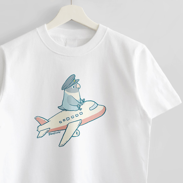 Tシャツ（BIRD AIRLINE / ブルーボタンインコ）