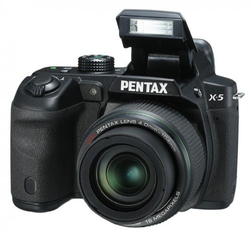 PENTAX X-5 クラシックブラック 1, 600万画素 超広角-超望遠ズームレンズ 単3型電池仕様 デュアル手ぶれ補正 高速連写 X-5 CLASSIC BLACK 12764【中古品】