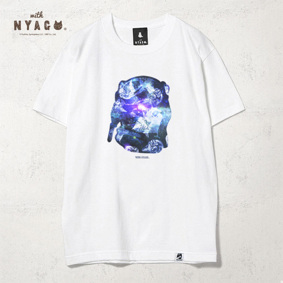 with NYAGO Tシャツ 半袖 ［ パイロット ギャラクシー ブルー 宇宙 1021 ］