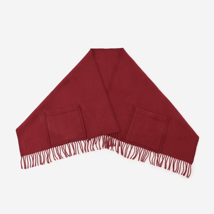 LAPUAN KANKURIT | UNI pocket shawl 60x170cm+fringes 23/dark red