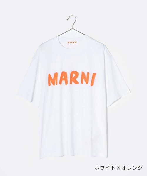 マルニ MARNI THJET49EPH USCS11 Tシャツ レディース 半袖 カットソー クルーネック オーバーサイズ レタリングプリント