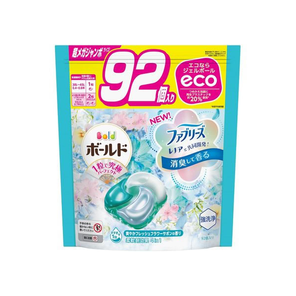 Ｐ＆Ｇ ボールドジェルボール4D フレッシュフラワーサボン詰替 92個入 FC896NT