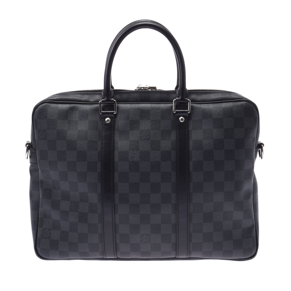 LOUIS VUITTON ルイヴィトン ダミエ グラフィット PDV PM ブリーフケース 黒/グレー N41478 メンズ ダミエグラフィットキャンバス ビジネスバッグ Aランク 中古 