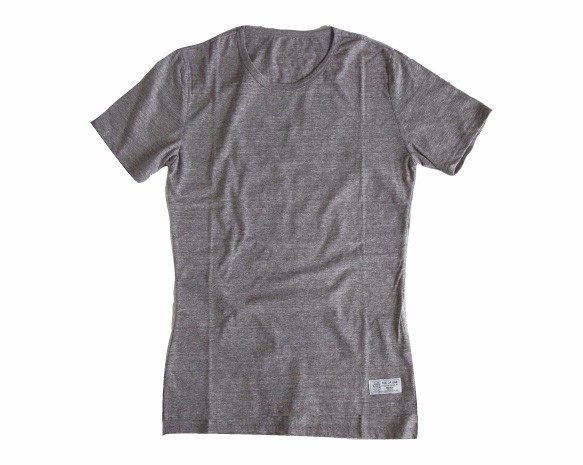 オーガニックコットン タンギス綿100％　ROUND-NECKED T HEATHER GRAY