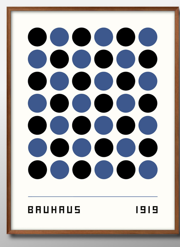 11319■アートポスター　絵画　A3サイズ『バウハウス　BAUHAUS』イラスト　デザイン　上級マット紙　北欧