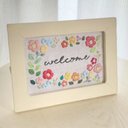 刺繍フレーム  welcome flower ウェルカムボード ファブリックパネル