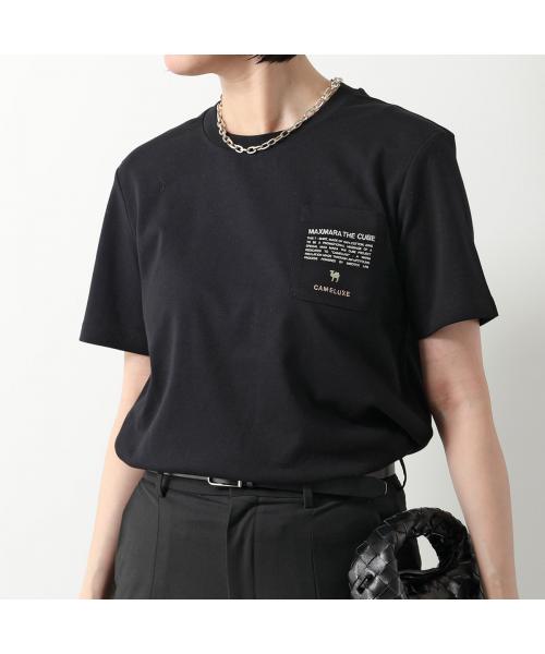 エス マックスマーラ/S MAX MARA The Cube 半袖 Tシャツ SAX コットン ロゴ