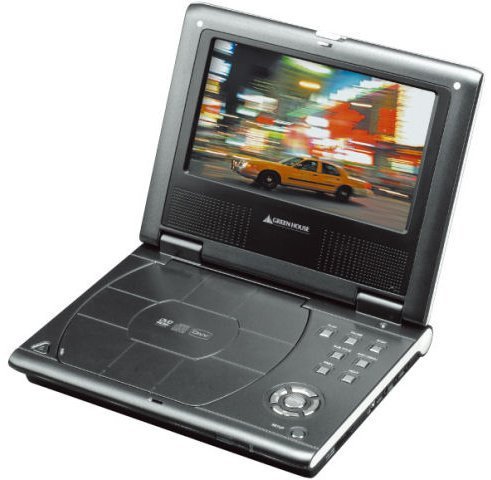 GREEN HOUSE 7型ワイド液晶ポータブルDVDプレーヤー GH-PDV730W【中古品】