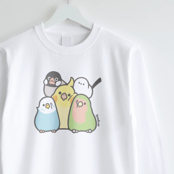 長袖Tシャツ（MOFU MOFU BIRD / 和気あいあい / A）