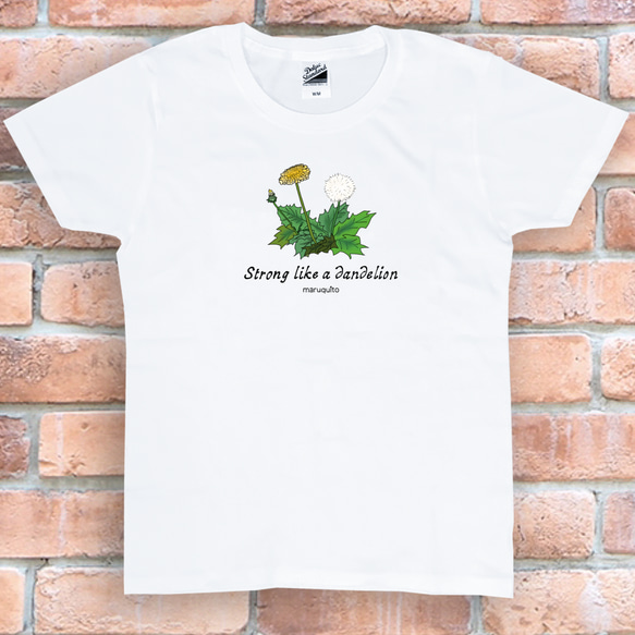 tシャツ　Tシャツ　プレゼント　ロゴTシャツ　Tシャツ　おしゃれTシャツ　たんぽぽ　かわいいTシャツ　春　花