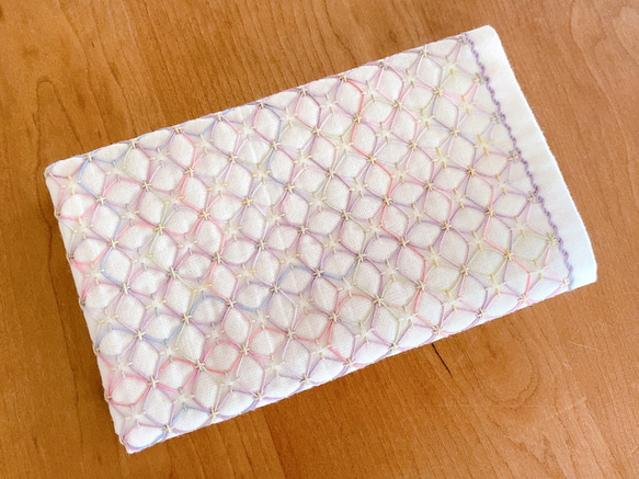 刺し子ふきん ❖あじさい刺し❖